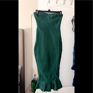 Dress from Fashion nova Emerald green strapless body-con dress